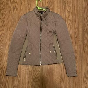 Zara quilted tan buckle detailing jacket